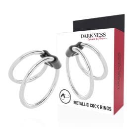 DARKNESS - DOUBLE METAL PENIS RING 2